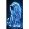 Blue Glowing Lion-11CT Stamped Cross Stitch 40*70cm(Big Size) tapestrymarket