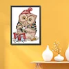 >SALE<Embroidery Eco-cotton Thread 14CT Printed Learning Owl Cross Stitch 22x30cm