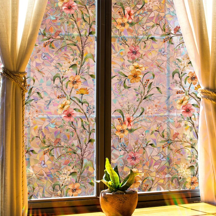 Colorful Floral Bouquet Window Sticker