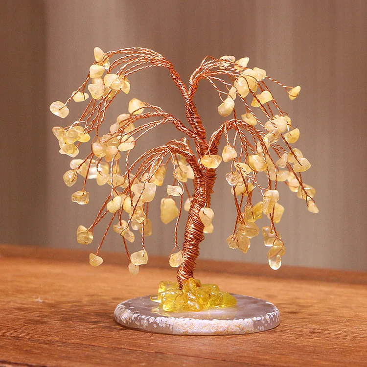 Olivenorma Citrine Gravel Weeping Willow Feng Shui Tree