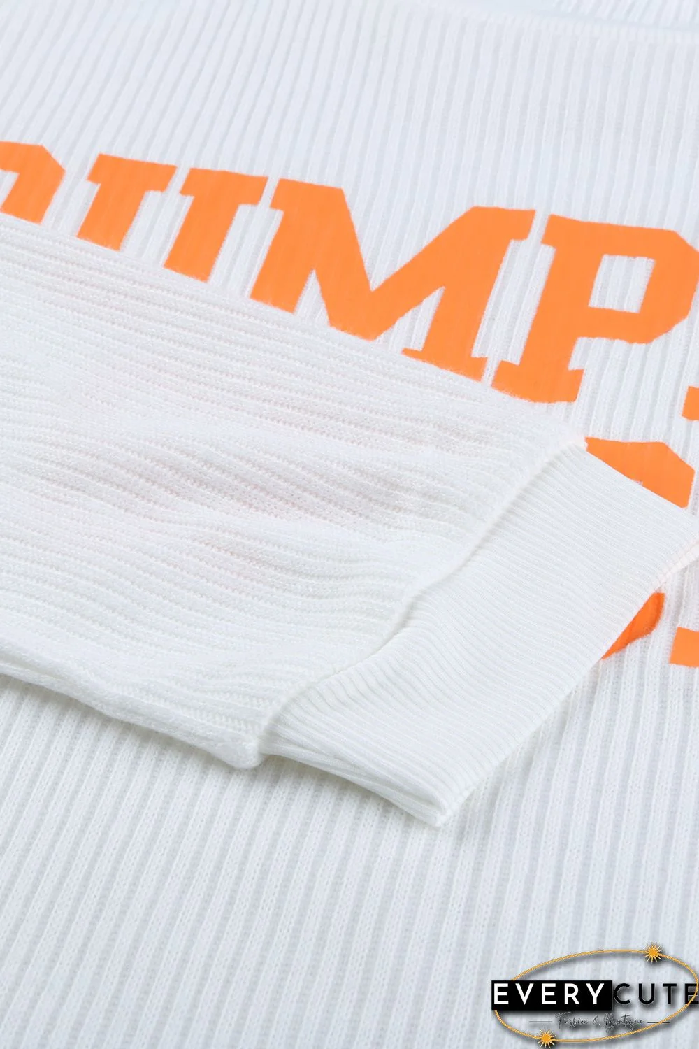 PUMPKIN SPICE Graphic Pullover Knit Top