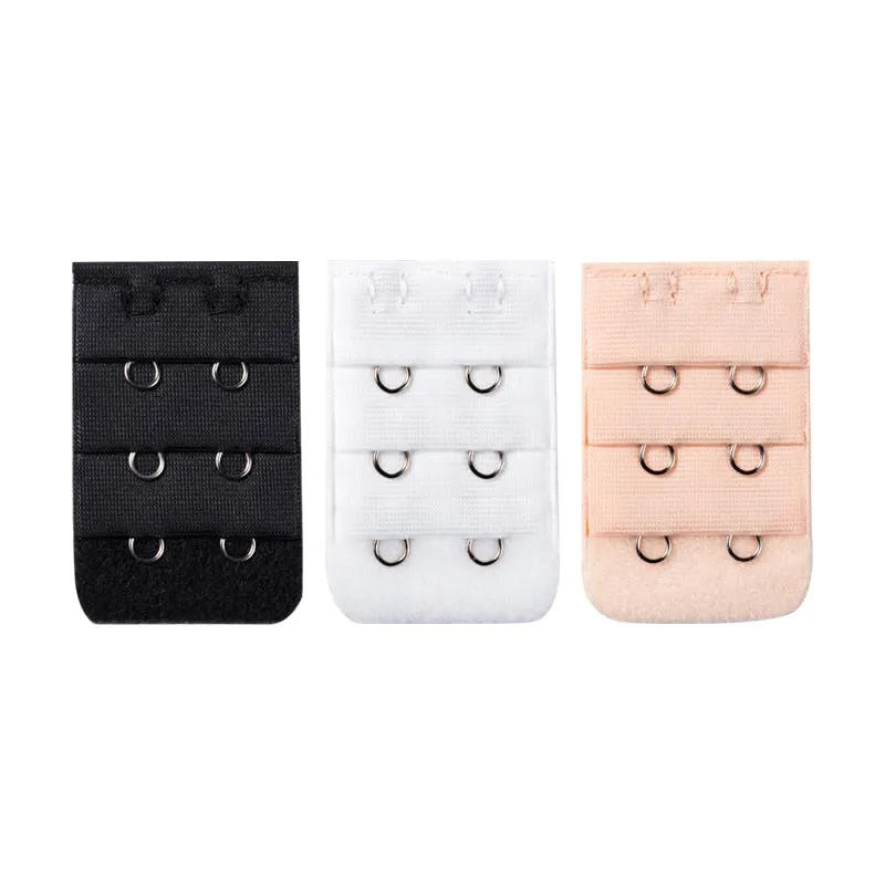 3PCS Bra Extension Lingerie Strap Extender Replacement Womens Accessoires With 3 Hooks Bar Extender Buckle Extension Lingerie
