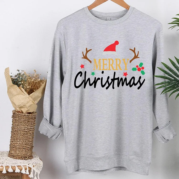Merry Christmas Sweatshirt-613802-Annaletters