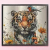 Tiger-14CT Stamped Cross Stitch 50*45cm/19.69*17.72in