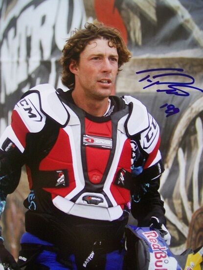 *TRAVIS PASTRANA*SIGNED*AUTOGRAPHED*Photo Poster painting*RED BULL*SUZUKI*PROOF*11 X 14