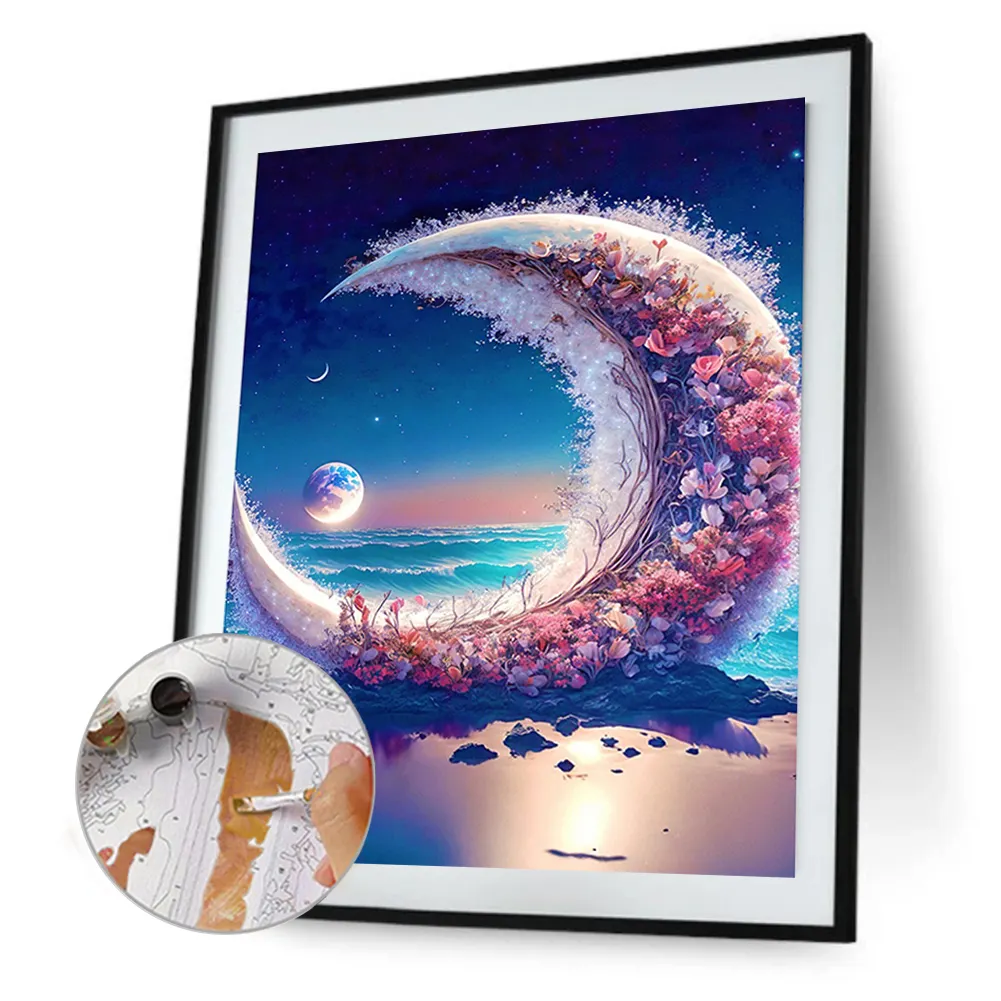 DIY Paint By Number 40*50cm - Flowers On The Sea