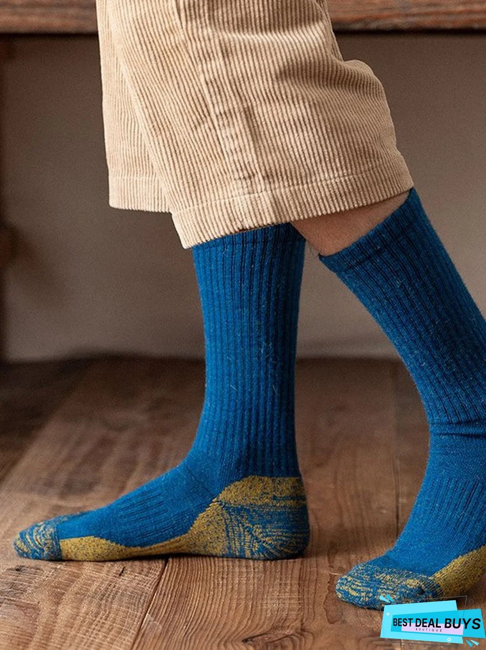 Casual Gradient Wool Socks Autumn Winter Thickened Warm Accessories