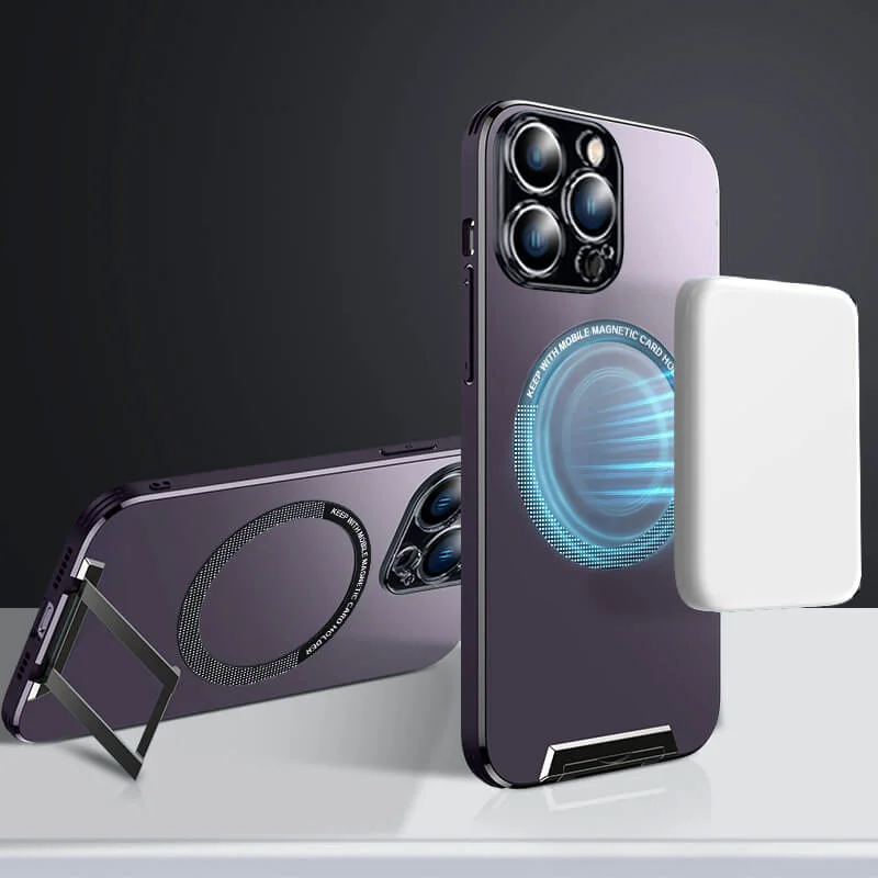 Magnetic stand phone case for iPhone