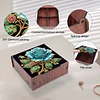 Diamond Painting Wooden Blue Rose 4 Slots Diamond Painting Storage Box for Adult Beginner