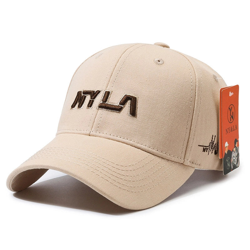 Hat Spring And Autumn Baseball Cap Embroidered NY & LA Letter Peaked Cap Street Fashion Trendy Casual Sun-proof Anti-DDoS Hat
