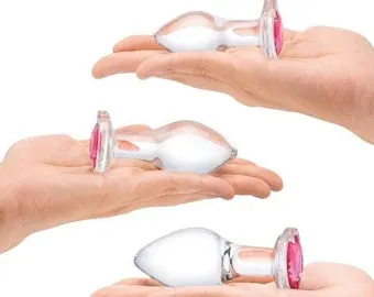 Anal Plug Training Set Heart Jewel Glass Butt Plug Anal Sex Temperature Play Sex Toys For Couples And Beginners Anal Plug Training Set Heart Jewel Glass Butt Plug Anal Sex Temperature Play Sex Toys For Couples And Beginners