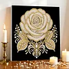 DIY Pearl Painting Rose for Home Wall Decor with Frame(30x30cm)