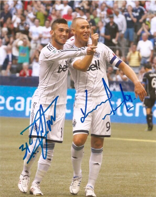 Vancouver Whitecaps Russell Teibert Kenny Miller Dual Autographed 8x10 Photo Poster painting COA