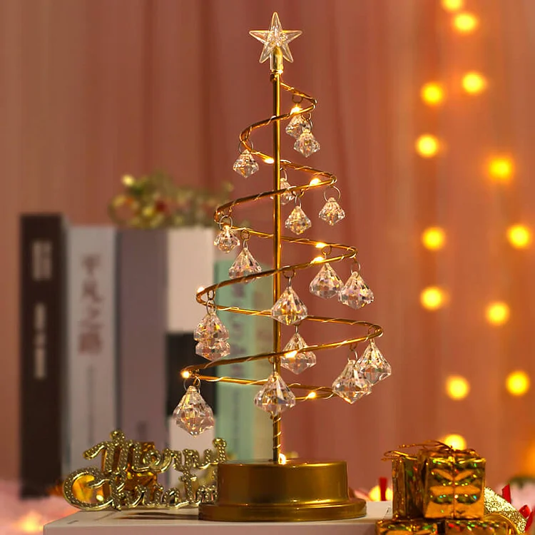 Crystal Diamond Christmas Tree Lamp Table Lamp - Appledas