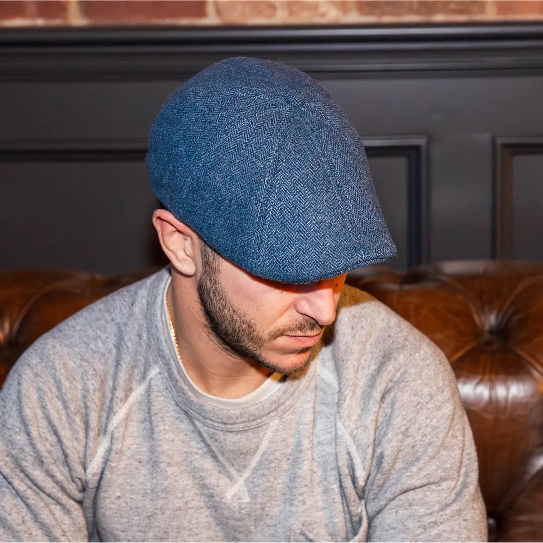 Hatsfashion-The Insulated Peaky   Cap - Indigo Blue