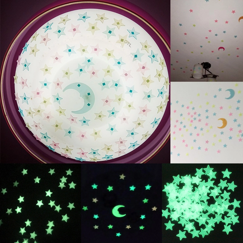 Luminous Star Big Moon Set Fluorescent Star Three-dimensional Wall Sticker