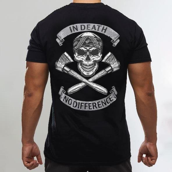 Designer double axe skull t-shirt