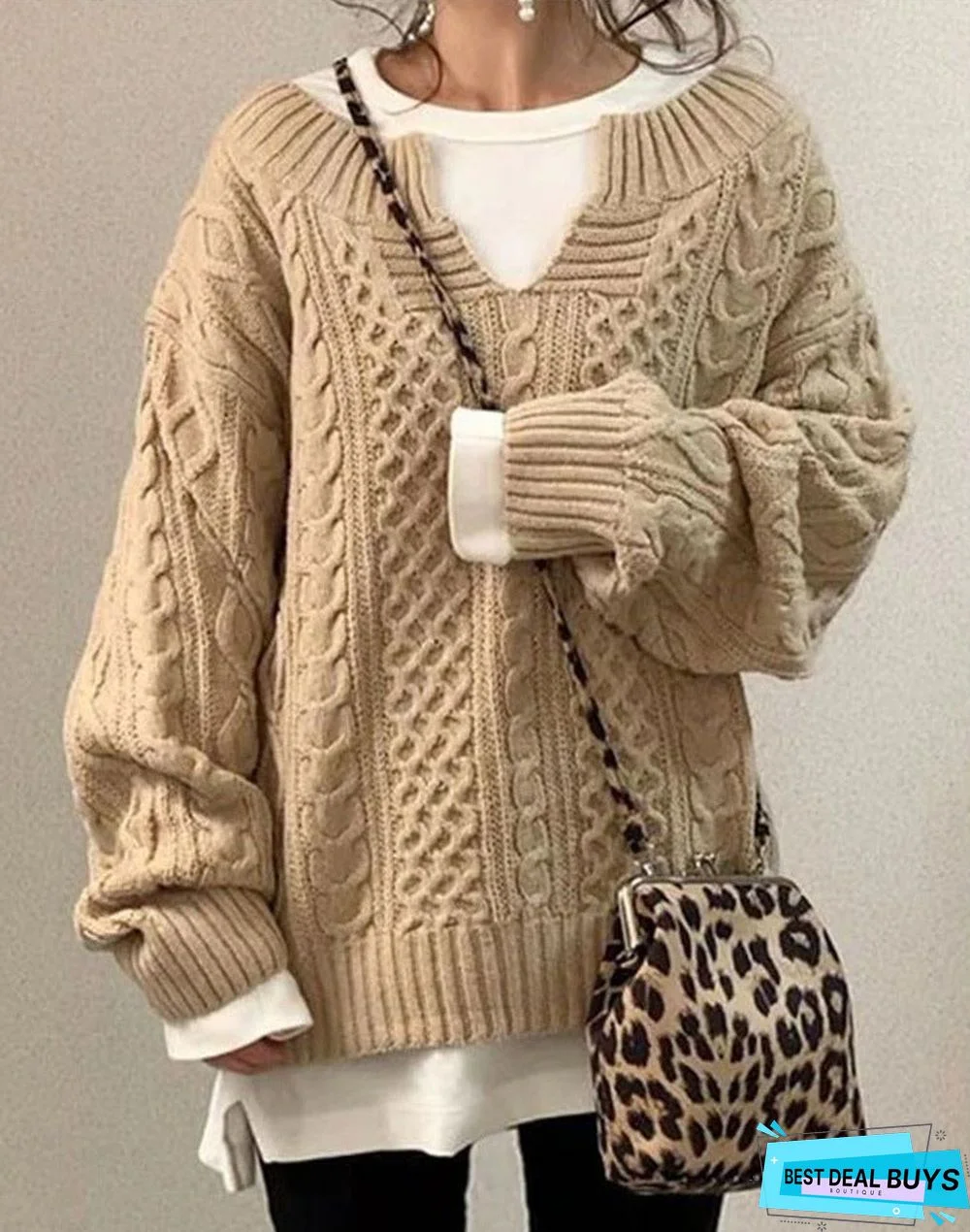 Hemp Pattern Sweater Casual Sweater