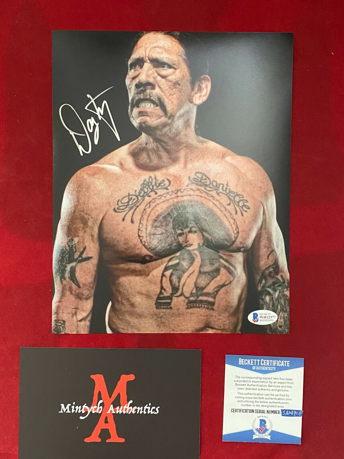 DANNY TREJO AUTOGRAPHED SIGNED 8x10 Photo Poster painting! MACHETE! BECKETT COA!