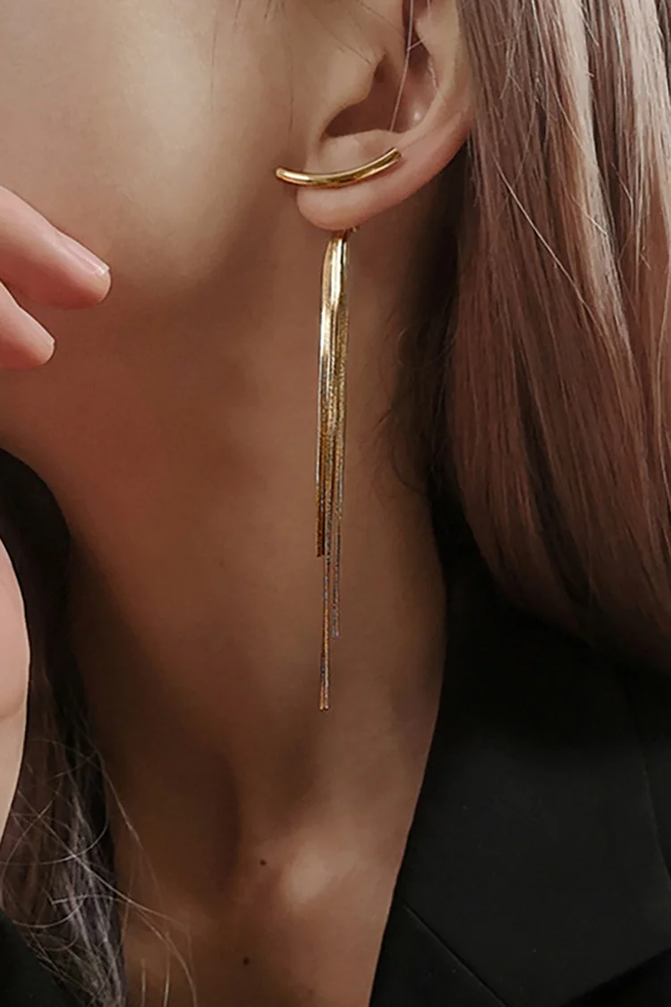 Chain Tassel Alloy Simple Fashion Dangle Earrings