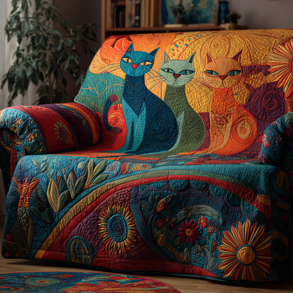 Whimsy Trio Quilted Sofa Cover NCU0VL3018 everthome