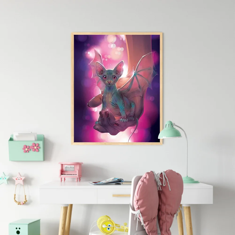 DIY Stamped Cross Stitch 11CT Full Embroidery 40*50cm - Little Bat