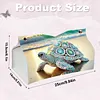 Beach Rhinestone Turtle DIY Diamond Painting PU Tissue Holder Box