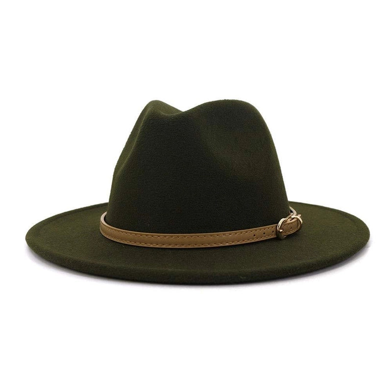 Fashion Flat Top Hat Women’s British French Socialite Elegant Felt Hat Autumn And Winter Warm Jazz Hat Men’s