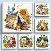 (Multi-Style)Outdoor Camping-Partial Special Shaped Diamond Painting 30*30CM