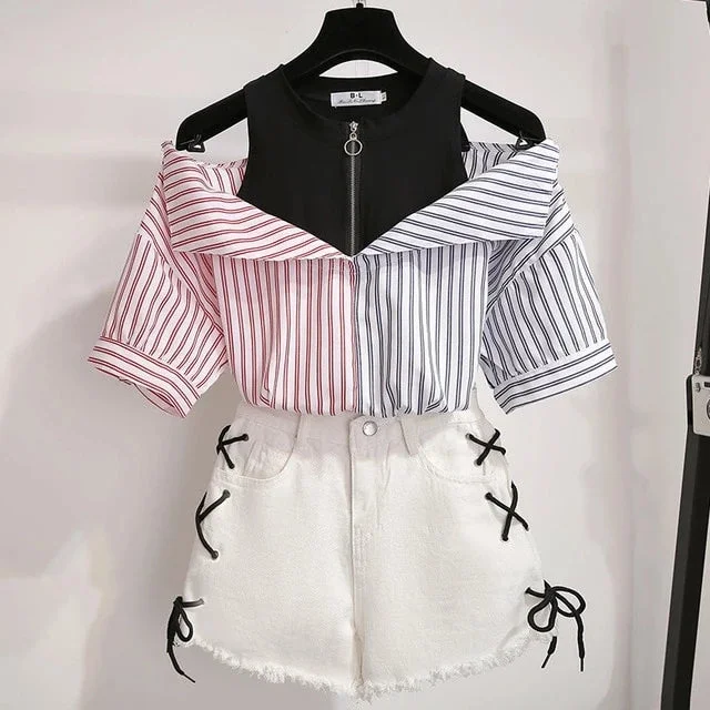 Kawaii Shirt And Shorts Set