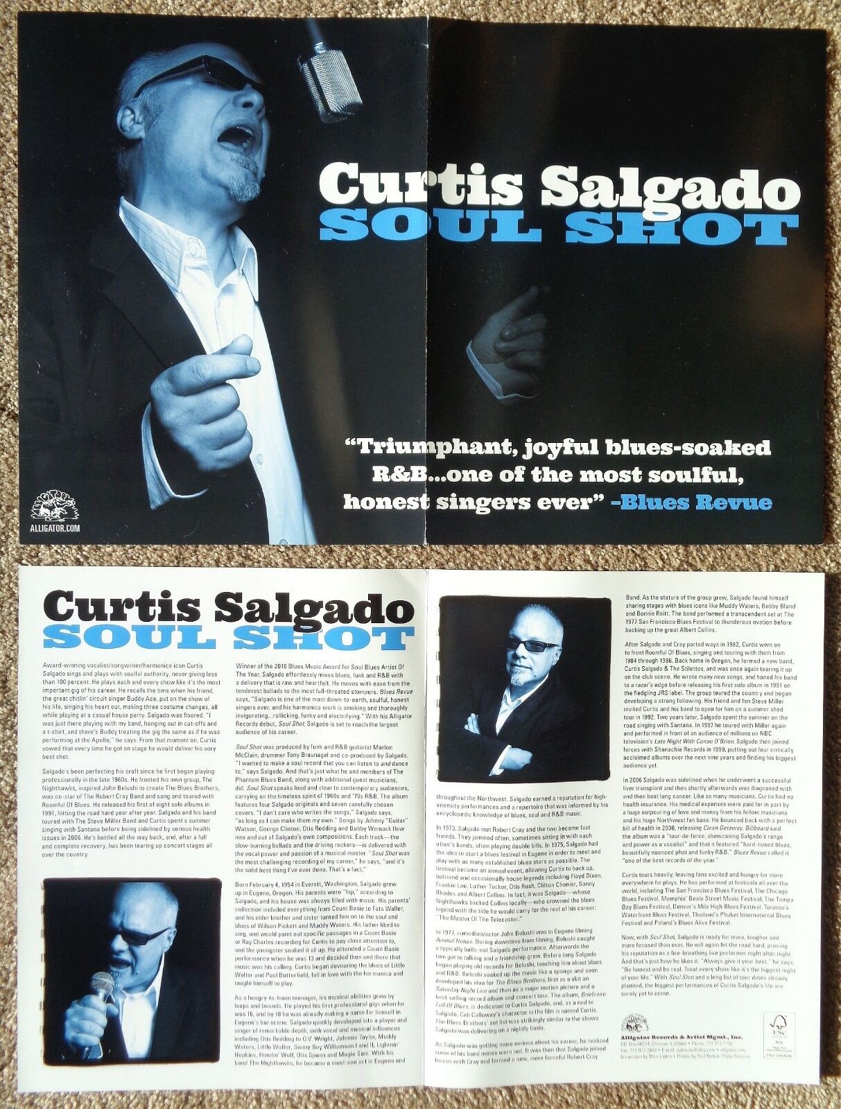 CURTIS SALGADO Soul Shot POSTER 2-Sided 17x11 (from 2012)