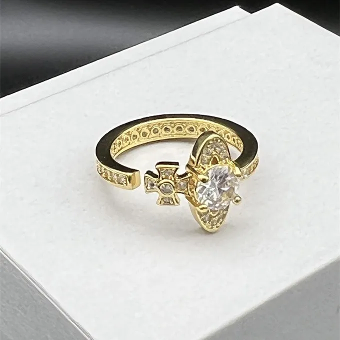 Vivienne Westwood Adjustable Diamond Saturn Ring