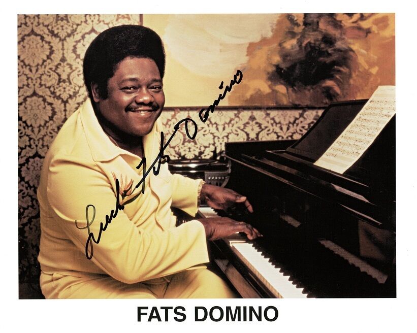 FATS DOMINO Signed Photo Poster painting