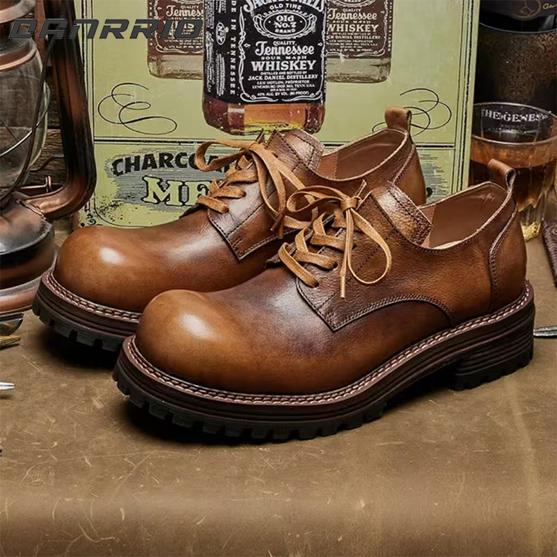 DANRRIO Handmade Retro Casual Derby Shoes DANRRIO.COM DANRRIO