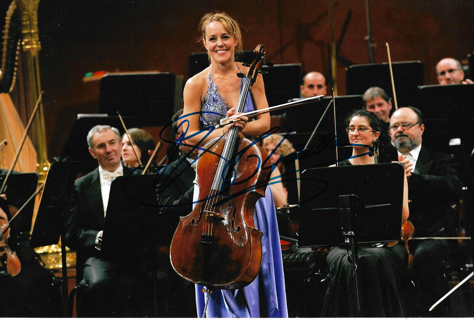 Sol Gabetta Cellist signed 8x12 inch Photo Poster painting autograph