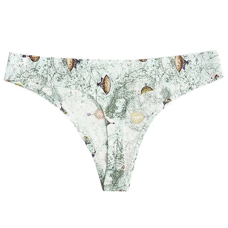 TERMEZY Women Sexy Flowers Lingerie Temptation Low-waist Panties Thong No trace Breathable Underwear Female G String Intimates