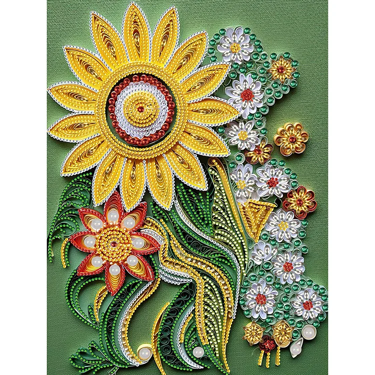 Flower Quilling 30*40CM (Canvas) Special Drill Diamond Painting gbfke