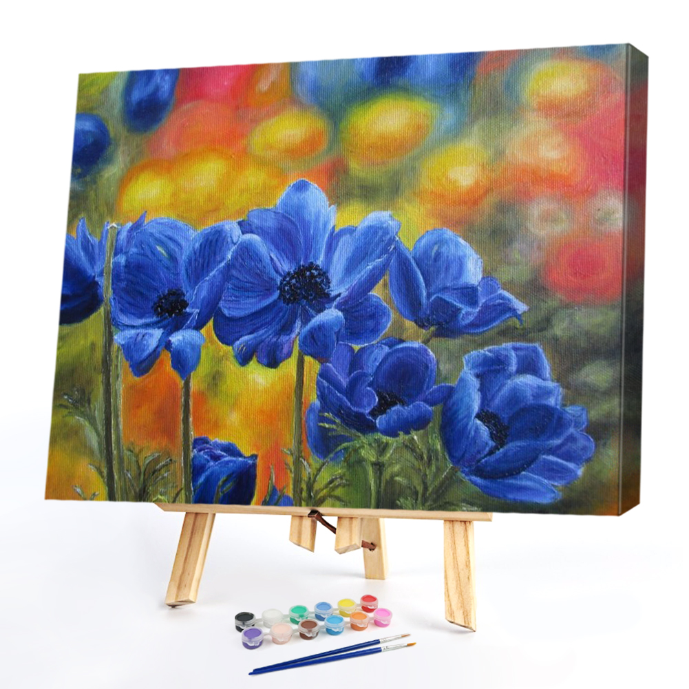 

50*40CM - Paint By Numbers - Blue Flower, 501 Original