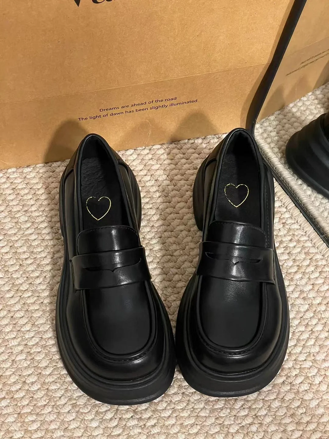 Yyvonne Style Small Leather Shoes Sweet Spring And Autumn High-End Thick Shoes Korean Version Of Jk Happy Shoes Fashion Single Shoes Women's Shoes