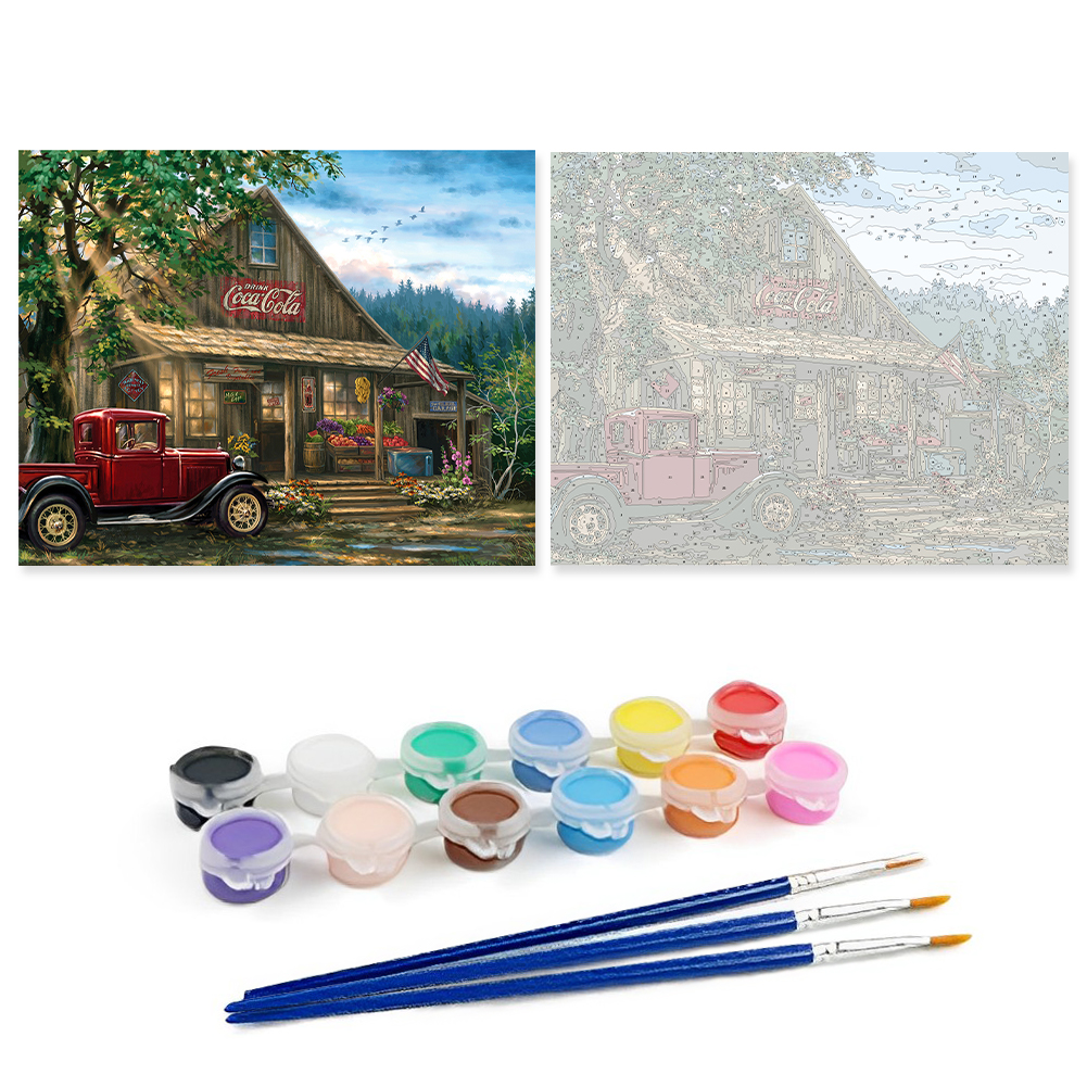 Country Car-Paint by Numbers-50x40cm