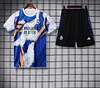 2025/2026 Real Madrid Pre-Match Training Blue White Shirt+Shorts 1:1 Thai Quality