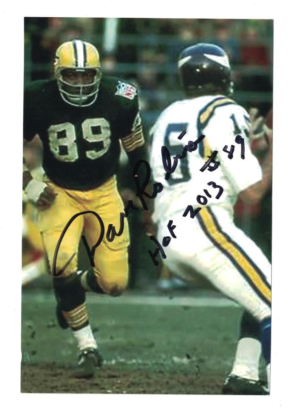 Dave Robinson Signed Autographed 4x6 Photo Poster painting Green Bay Packers HOF B