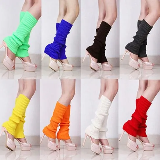 Lady Women High Socks Women Pure Colour Solid Candy Color Knit Winter Leg Warmers Loose Style Boot Socks Gift Warm boots leg