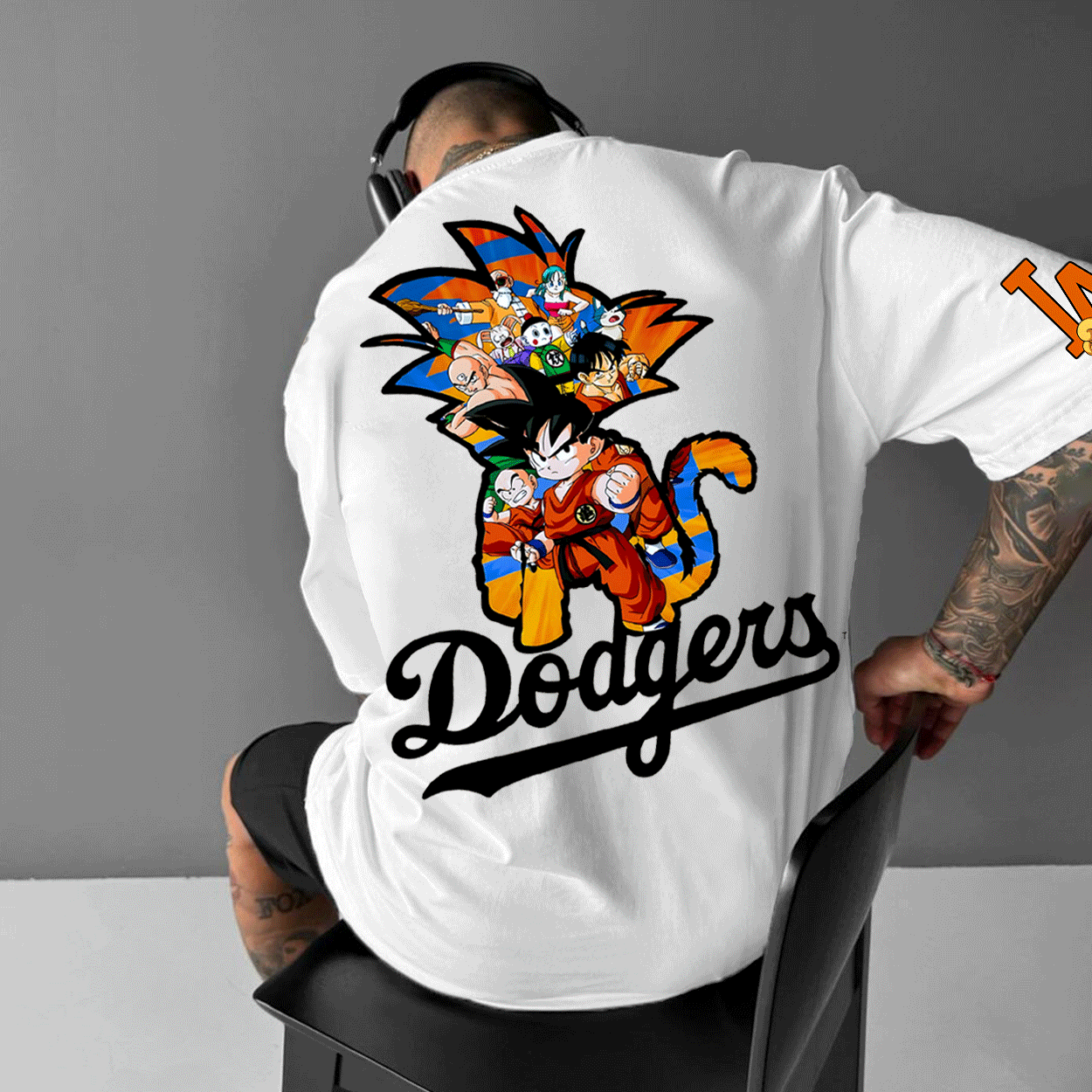 Unisex Anime Baseball Printed Casual Oversized T-shirt