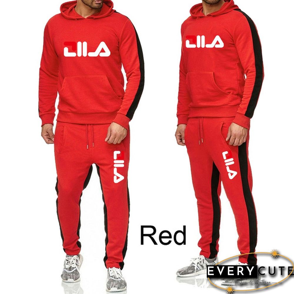 Jogging Suit For Men Sports Suit Long Sleeve Hoodie And Trousers Suit Printed Track Suit Jogging Suit Fitness Track Suit