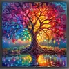 Color Life Tree-14CT Stamped Cross Stitch 40*40cm tapestrymarket