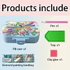 (US Local)5D DIY Diamond Painting Dot Pill Case Diamond Art Pill Storage Box (Dragonfly)