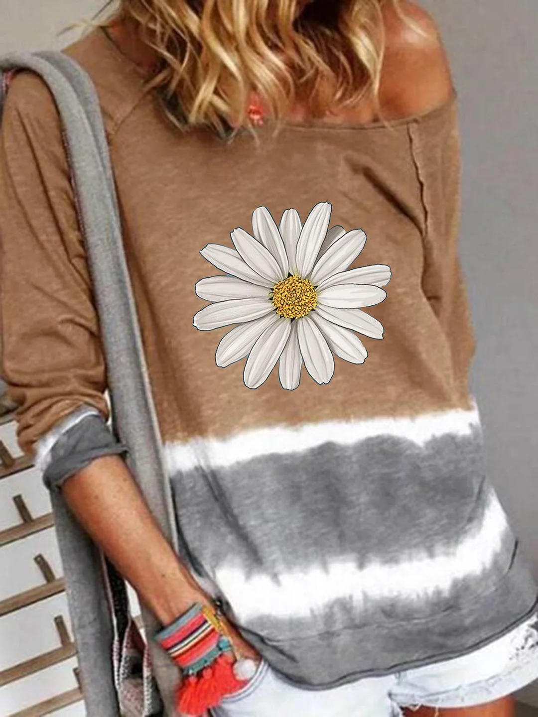 Floral Cotton-Blend Shift Shirts & Tops
