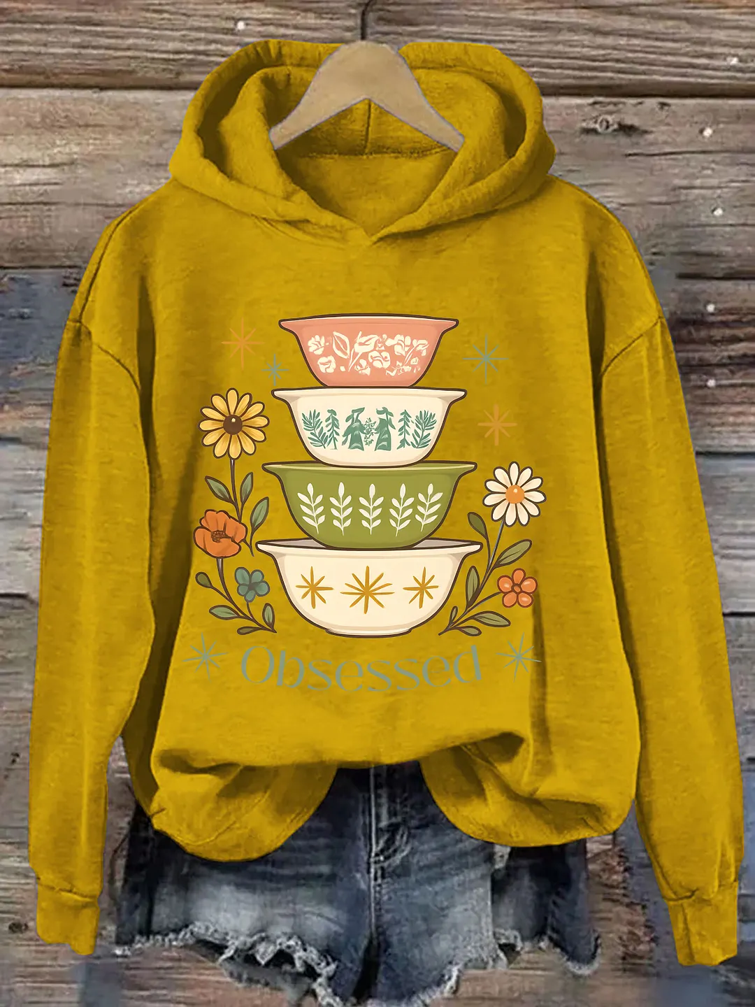 Butterprint Bowls Stacked Hoodie