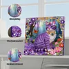 Purple Cat Art Diamond Painting Kit for Adults Home Decor 25x25cm With Frame